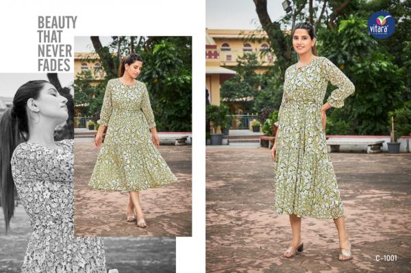 Vitara Clinton Exclusive Designer Georgette Long Kurti Collection 